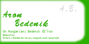 aron bedenik business card